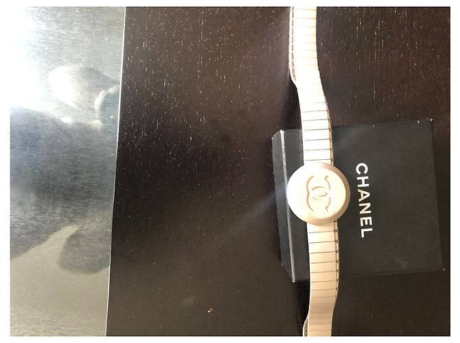 Chanel Stahlgürtel mit Gliederkette 70 cm Silber - Ansicht 8