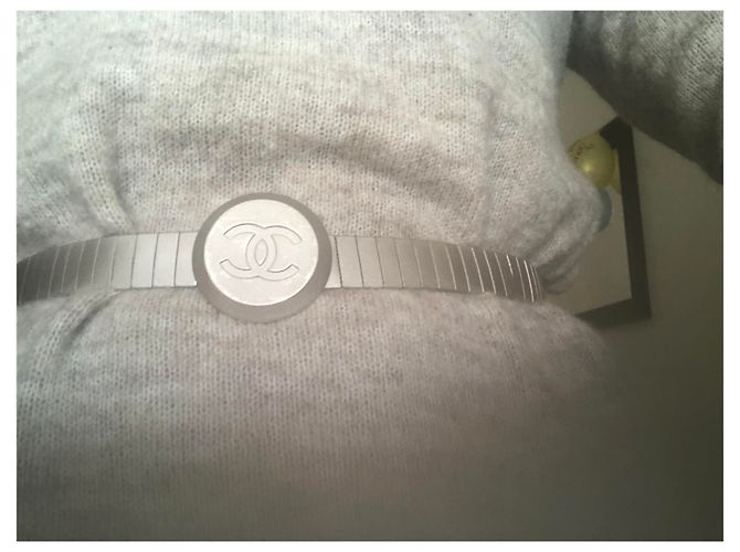 Chanel Stahlgürtel mit Gliederkette 70 cm Silber - Ansicht 9