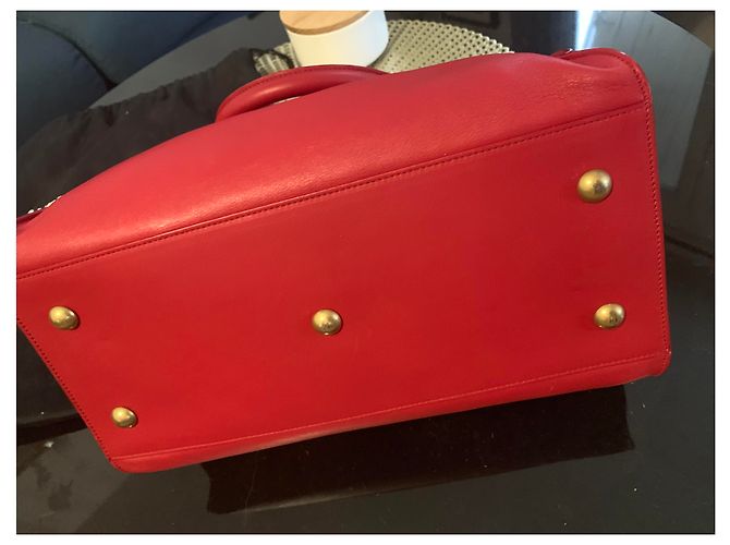 Yves Saint Laurent Chyc Borsa in pelle rossa Rosso - vista 2