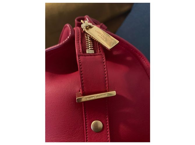 Yves Saint Laurent Chyc Borsa in pelle rossa Rosso - vista 4