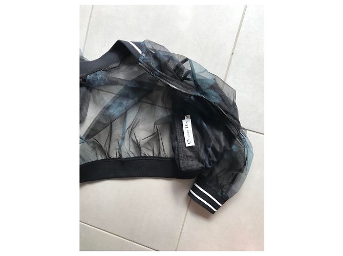 Cravatta nera Dior e bomber Dior - vista 2