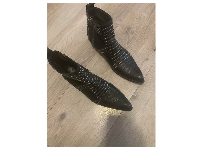 Stivaletti Anine Bing in pelle nera 37 Nero - vista 10