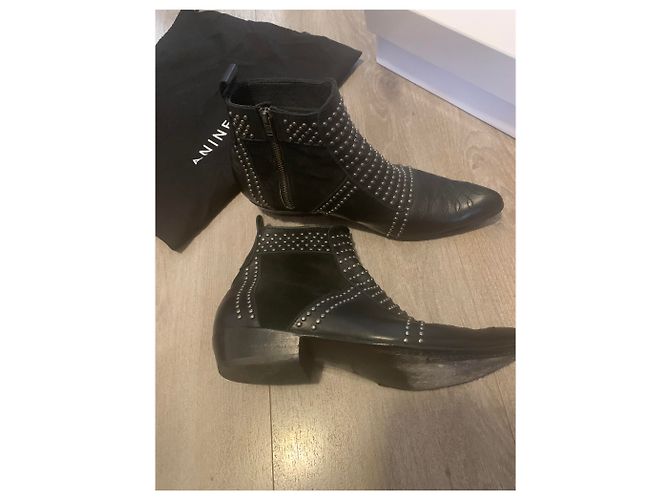 Stivaletti Anine Bing in pelle nera 37 Nero - vista 7