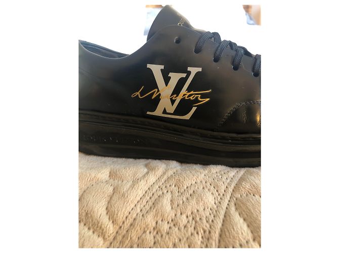 Sneakers Louis Vuitton Beverly Hills in pelle nera 42 Nero - vista 8