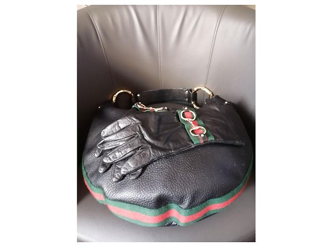 Borsa Gucci in pelle granulata nera Nero - vista 2