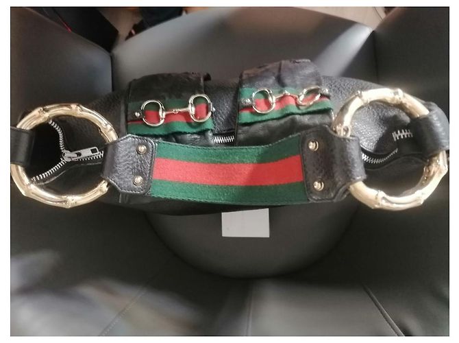 Borsa Gucci in pelle granulata nera Nero - vista 3