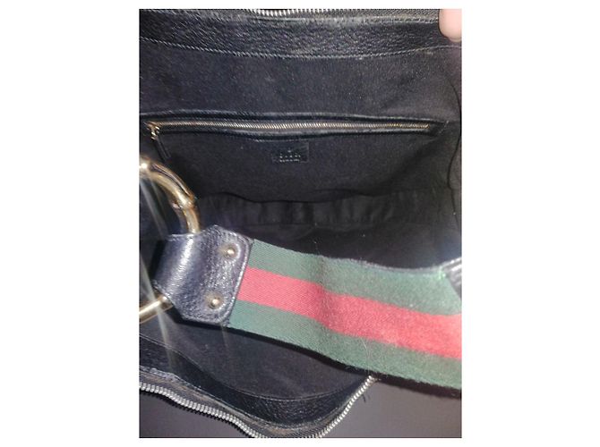 Borsa Gucci in pelle granulata nera Nero - vista 6