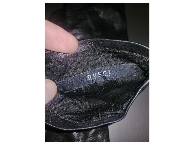 Borsa Gucci in pelle granulata nera Nero - vista 8