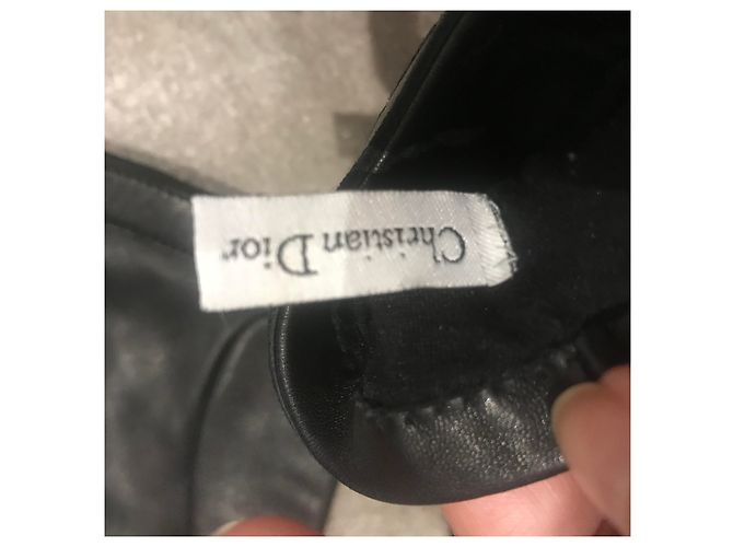 Christian Dior Handschuhe aus schwarzem Lammfell - Ansicht 3