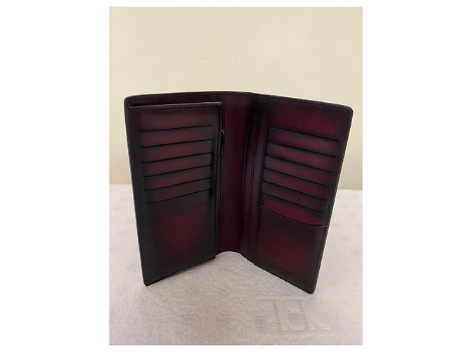 Cartera larga Berluti Burgundy Red - vista 3