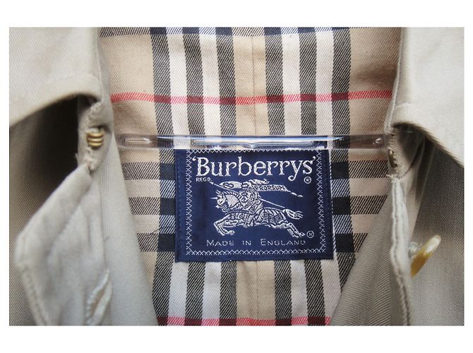 trench da donna vintage Burberry 42 Taglio oversize Beige - vista 3
