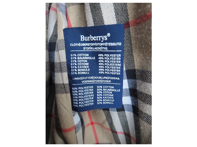 trench da donna vintage Burberry 42 Taglio oversize Beige - vista 4