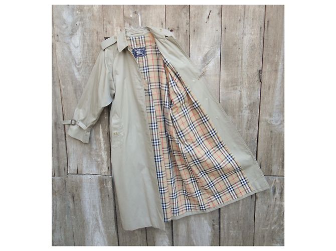 trench da donna vintage Burberry 42 Taglio oversize Beige - vista 5