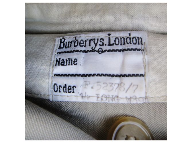 trench da donna vintage Burberry 42 Taglio oversize Beige - vista 6