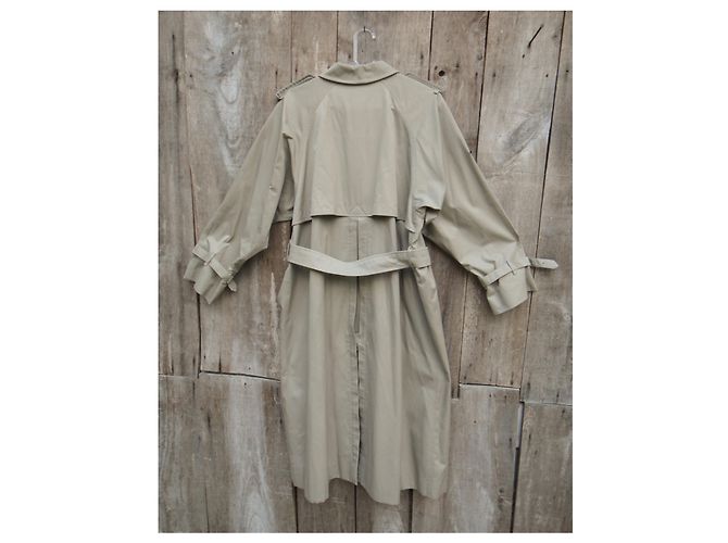 trench da donna vintage Burberry 42 Taglio oversize Beige - vista 8