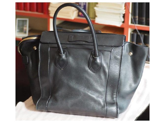 Borsa a mano Céline Mini Luggage in pelle nera Nero - vista 3