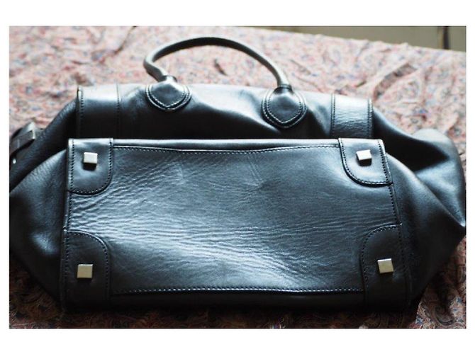 Borsa a mano Céline Mini Luggage in pelle nera Nero - vista 4