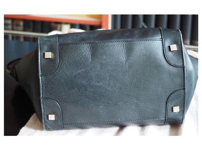 Borsa a mano Céline Mini Luggage in pelle nera Nero - vista 5