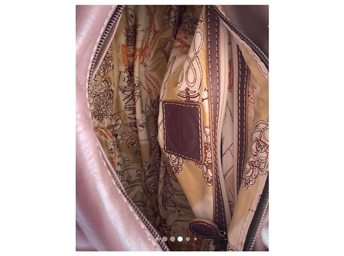 Borsa a mano Lancel Angelina in pelle marrone - vista 3