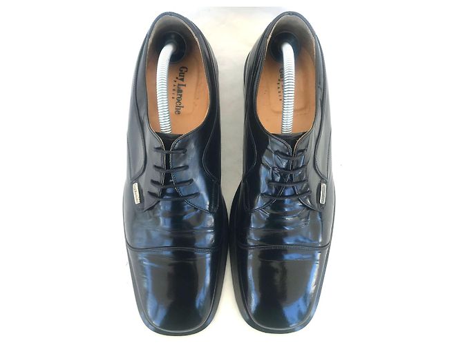 Guy Laroche Scarpe Stringate in Pelle Lucida Nera 45 Nero - vista 9