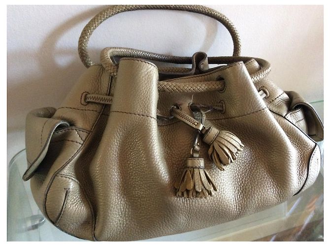 Borsa Cole Haan in pelle martellata oro kaki Cachi - vista 6