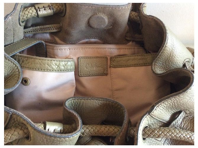 Borsa Cole Haan in pelle martellata oro kaki Cachi - vista 7