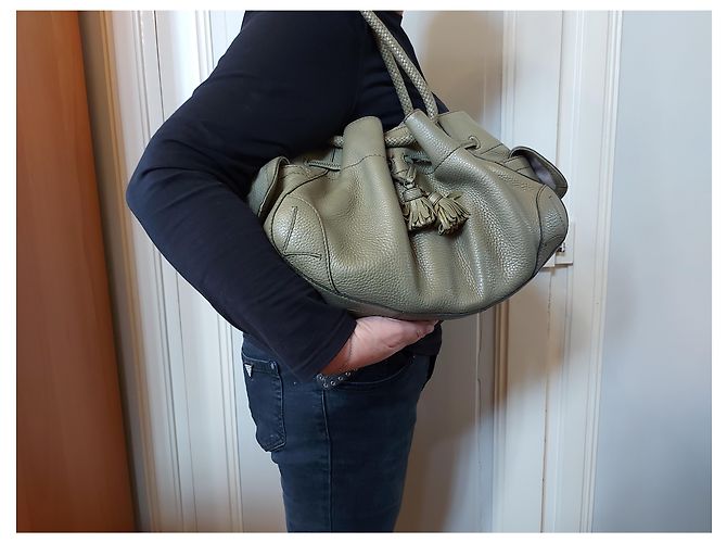 Borsa Cole Haan in pelle martellata oro kaki Cachi - vista 8