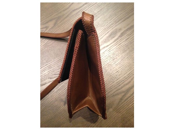 Borsa a spalla Christian Dior in pelle plissettata marrone - vista 2