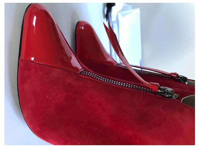 Autre Marque Botines de tacón de cuero rojo MAMBRINI Milano Roja - vista 2