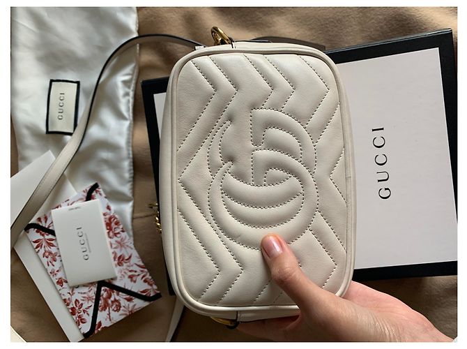 Gucci GG Marmont matelassé mini bag Crema - vista 4