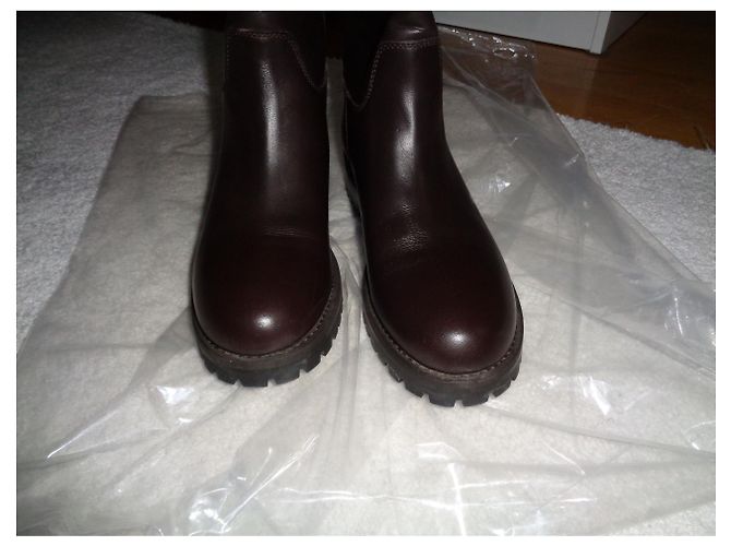 Botas de cuero marrones Dolce & Gabbana 41 Castaño - vista 7