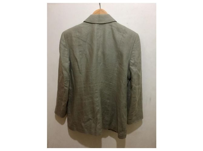 Vintage Burberry Leinenblazer Grau - Ansicht 2
