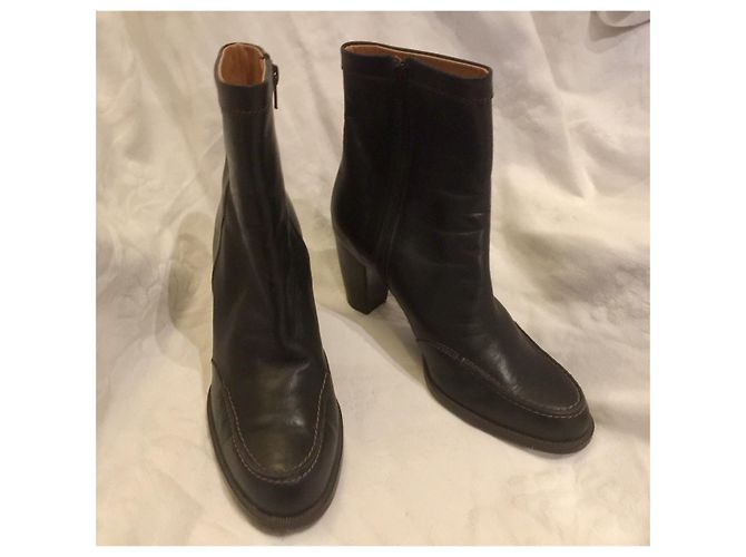 Botas Chelsea Hogan de cuero marrón oscuro - vista 2