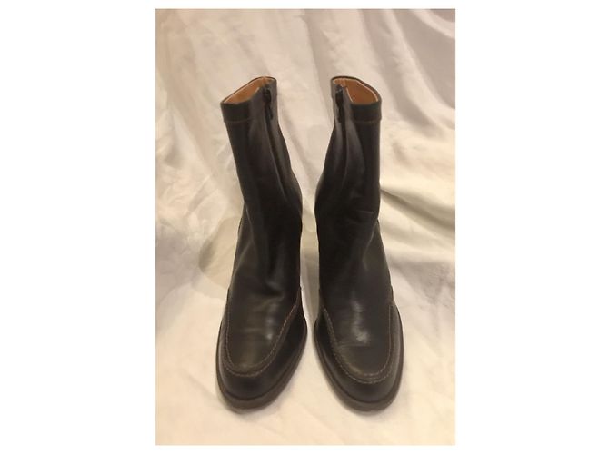 Botas Chelsea Hogan de cuero marrón oscuro - vista 5