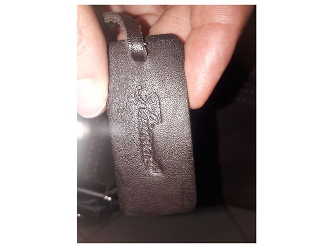 Autre Marque Borsa da viaggio Flamant in pelle e camoscio cioccolato - vista 5
