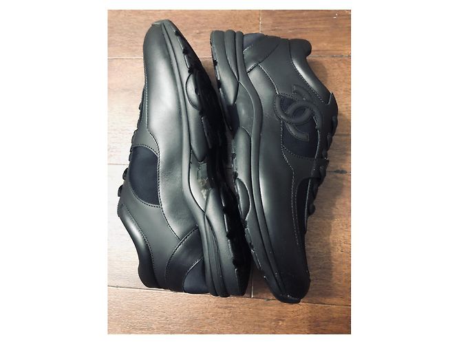 Cambon Sneakers da uomo in pelle Chanel Nero - vista 4