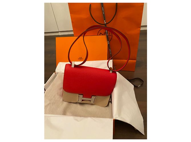 Hermès Constance 24 Rouge de Coeur Pelle Epsom Rosso - vista 3