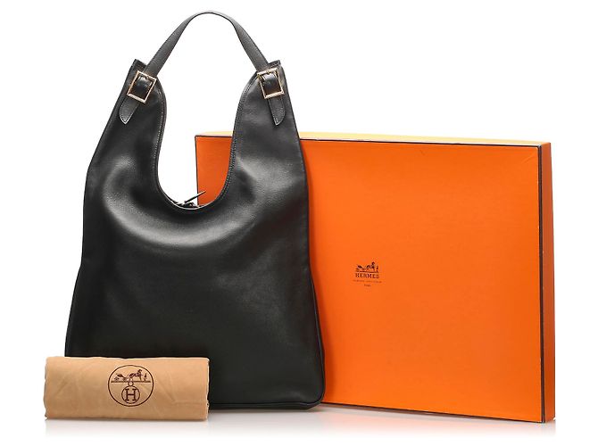 Hermès Hermes Black Togo Massai borsa a tracolla in pelle Nero - vista 9