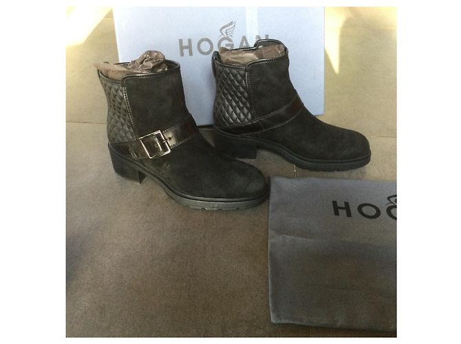 Stivaletti Hogan in pelle nera Nero - vista 3