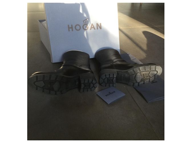 Stivaletti Hogan in pelle nera Nero - vista 3