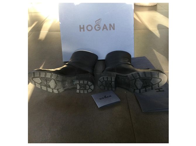Stivaletti Hogan in pelle nera Nero - vista 4