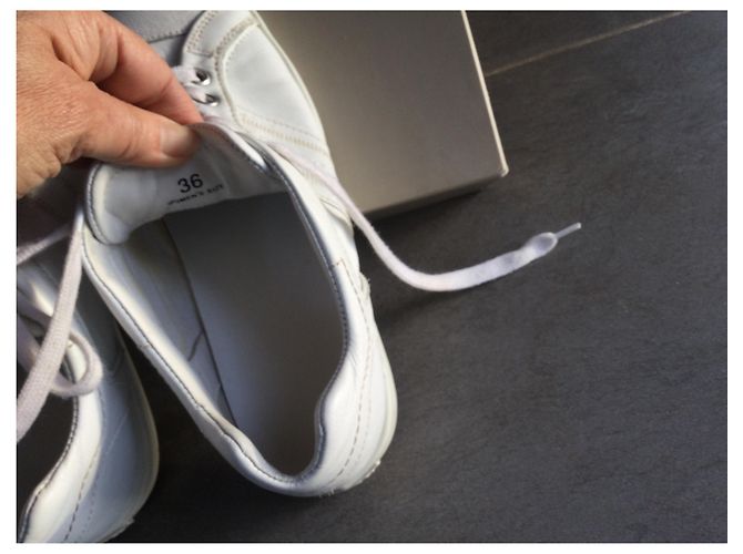 Hogan Sneaker aus Leder Eggshell Größe 36 Aus weiß - Ansicht 3