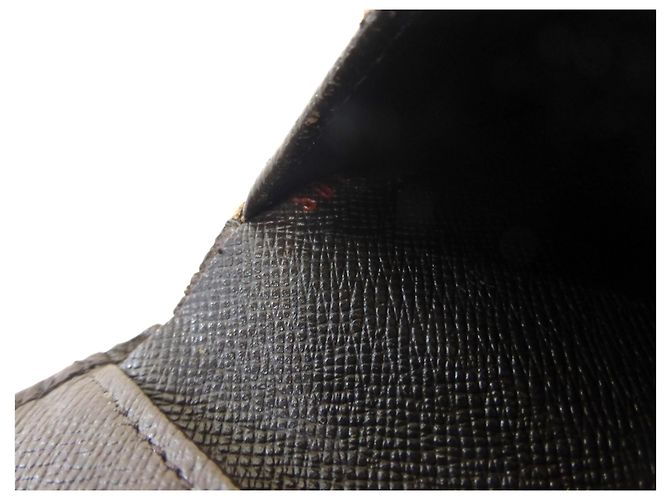 Louis Vuitton Elise Damier Ebène Cartera Marrón Cuero Castaño - vista 16