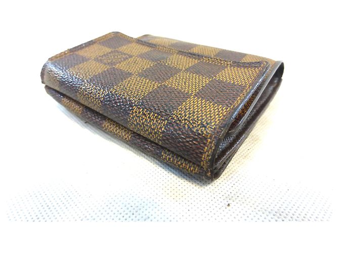 Louis Vuitton Elise Damier Ebène Cartera Marrón Cuero Castaño - vista 5