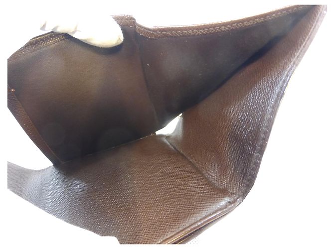 Louis Vuitton Elise Damier Ebène Cartera Marrón Castaño - vista 13