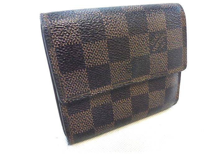 Louis Vuitton Elise Damier Ebène Cartera Marrón Castaño - vista 3