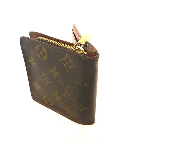 Louis Vuitton Compact Zip Monogram Cartera Marrón Castaño - vista 11
