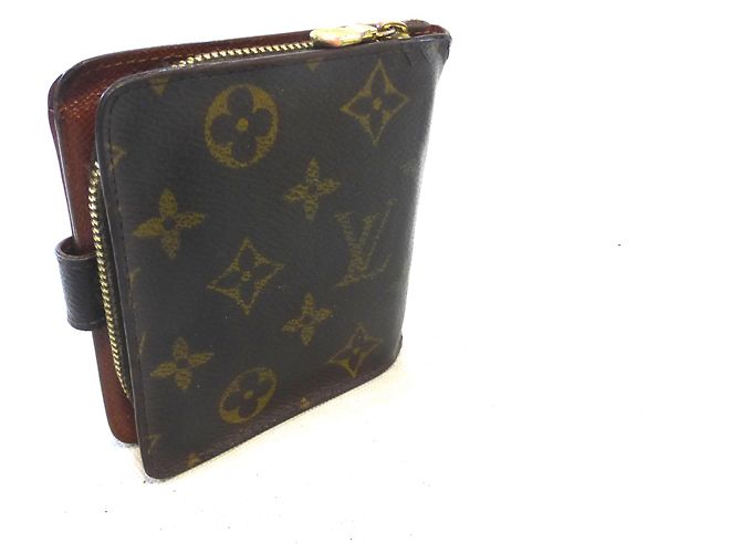 Louis Vuitton Compact Zip Monogram Cartera Marrón Castaño - vista 4