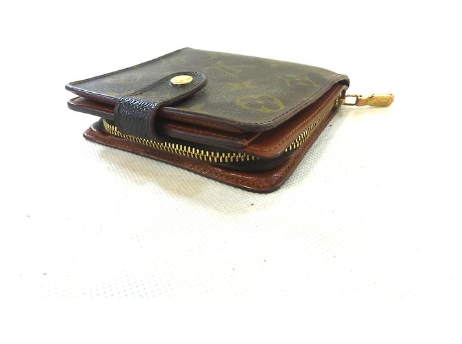Louis Vuitton Compact Zip Monogram Cartera Marrón Castaño - vista 7