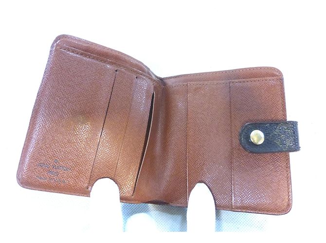 Louis Vuitton Compact Zip Monogram Cartera Marrón Castaño - vista 8